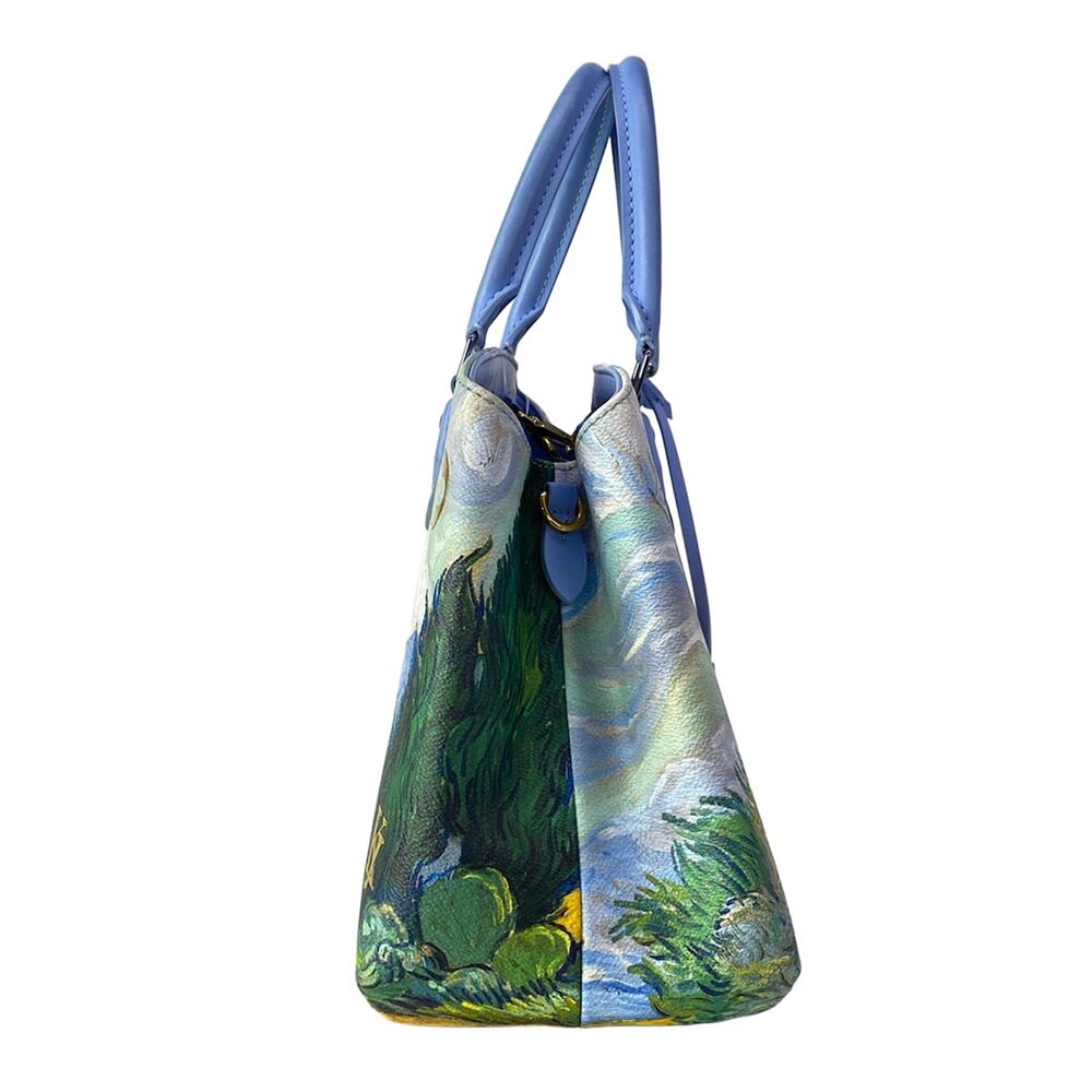 Louis Vuitton Montaigne MM Masters Collection Handbag M43378 Light Blue Green - Picture 2 of 16
